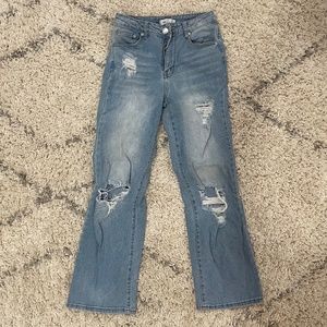 Rue21 Distressed Flare Jeans size 1